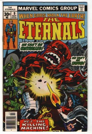 The Eternals Comics 9 Marvel Bronze Age Jack Kirby Art Nm No Rsv