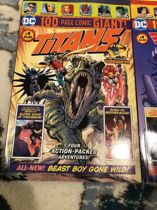 Walmart - DC 100 - PAGE GIANT Batman,  Superman 11,  Titans,  Flash,  WW,  ST 4 2