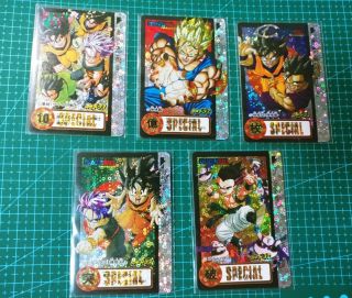 Fan Card Dragon Ball Carddass Special Limited 6000 Sayian Bubble 5 Prism Cards