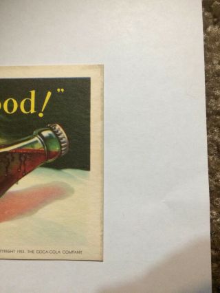 1953 Coke Coca - Cola Drink in Bottles Advertising Ink Blotter 4