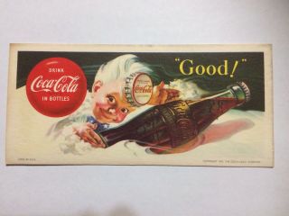 1953 Coke Coca - Cola Drink in Bottles Advertising Ink Blotter 5