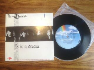 The Damned Is It A Dream Rare Australian 7 " Ps Punk Sex Pistols