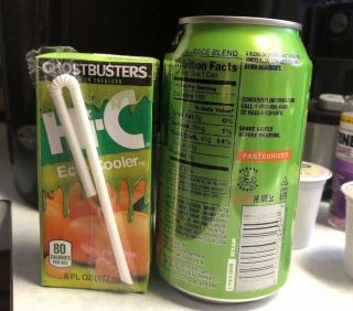 Hi - C Ecto Cooler Can And Juice Box Ghostbusters Slimer 3