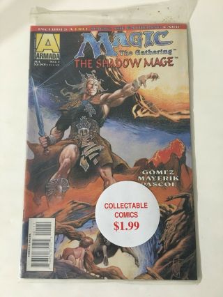 1995 Armada Comics No.  1 Magic The Gathering “the Shadow Mage” In Package Mt