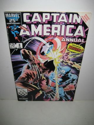 Captain America Annual 8 (1986,  Marvel) Wolverine Cover