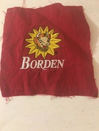 Bordens Elsie The Cow Embroidered Patch - Daisy Around Her Face Design