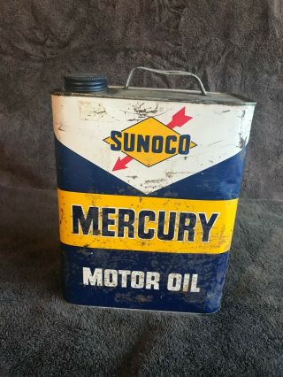 2 Gallon Sunoco Oil Can/ Motor Oil Vintage