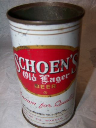 Schoen ' s Old Lager Beer Flat Top Beer Can 2