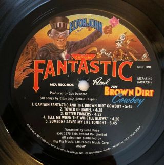 Elton John - Captain Fantastic - 1975 1st Press w/ Inserts (EX) Ultrasonic 4