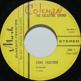 Celestial Sound 45 Come Together Rare Private Black Gospel Soul Funk Mark Custom