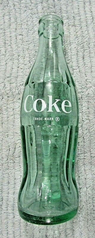 Old 6 - 1/2 Oz Coca Cola Coke Green Vintage 8 " Tall Soda Pop Bottle S/h