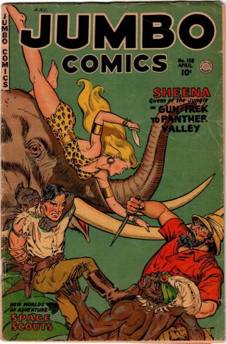 Jumbo Comics 158 (1952,  Fiction House) Sheena Jungle Queen,  Gga Headlights