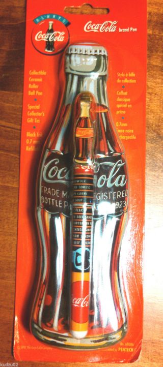Coca Cola Coke Collectible Pen With Case Tin Refillable Classic Two