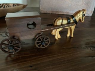 Authentic Amish Made Horse And Buggy Toy