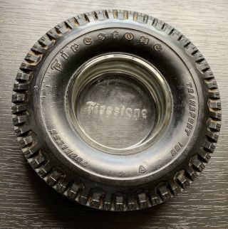 Vintage Firestone Transport 100 Rubber Tire Ashtray -