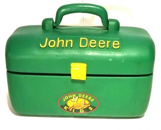 John Deere Portable Lunch Box Rubber Coated Vintage Green