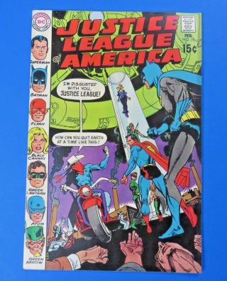 Justice League Of America 78 Comic Book Dc Silver 1970 Vf