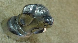 Old Cast Metal Hound Dog Head Japan Pencil Sharpener