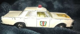 1960s Matchbox Ford Galaxy Police Car 55/59 Vintage Lesney
