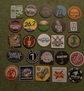 25 Assorted Different Beer Coasters From Mostly Northeastern U.  S.  (b3)