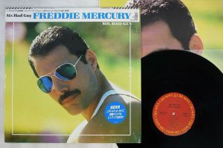 Freddie Mercury Mr.  Bad Guy Cbs/sony 28ap 3030 Japan Obi Shrink 3photos Vinyl Lp
