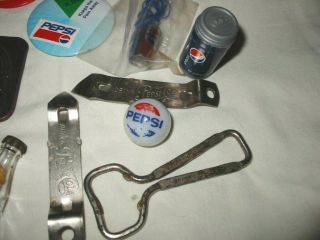 VINTAGE PEPSI - COLA ADVERTISING PINS BOTTLE OPENERS SIGN KEYCHAINS 5