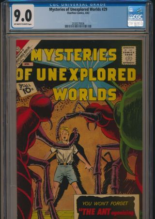 Charlton Comics Mysteries Of Unexplored Worlds 29 1962 Cgc 9.  0 Ow/wp