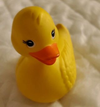 Vintage Yellow Rubber Ducky Knickerbocker Toy Co Inc - 1977