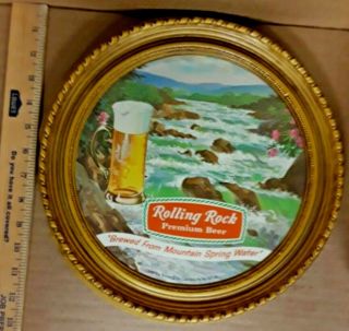 Rolling Rock Beer Sign Latrobe Brewing Advertising 13 Inch.  1980