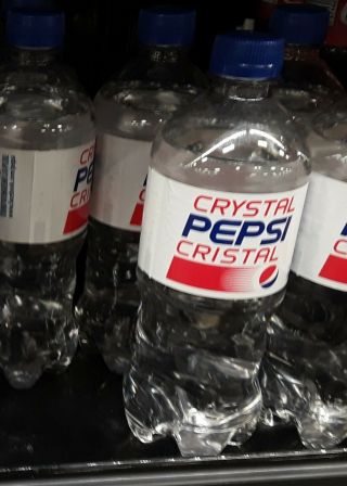 Crystal Pepsi 2019 W/ Blue Cap.  Limited Edition For The Summer.  591ml