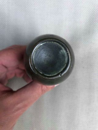 Fine quality 19th century small Chinese bronze vase - Silver rim - Great Patina 7