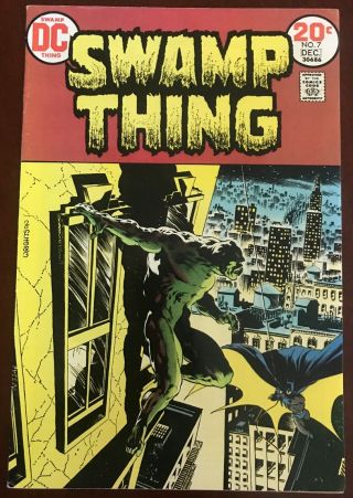 Swamp Thing 7.  First Meeting Swamp Thing And Batman.  Bernie Wrightson.  Dc.  Fn/vf