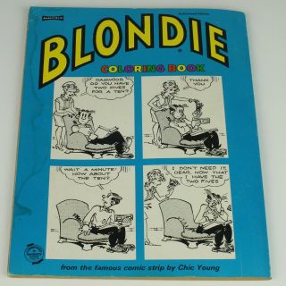 Vintage 1967 Blondie Coloring Book (chic Young) - Partially