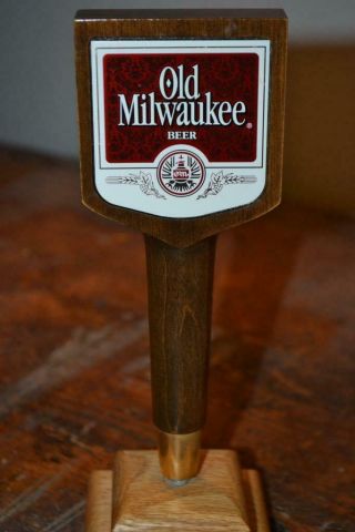 Nos Vintage Wooden Old Milwaukee Draft Beer Tap Handle