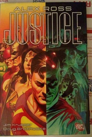 Justice Deluxe Edition Hardcover Dc Comics By Alex Ross