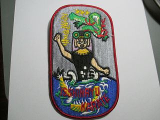 Isshinry Karate Embroidered Patch,  Rare,  Vintage,  Nos,  Dragon,  4 X 6 3/4 Inches