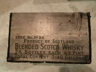White Horse Cellar Scotch Whiskey Wooden Crate Box Old Antique Wood 2