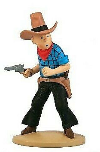 Collectible Figurine Tintin 30 - Tintin In Cowboy - Moulinsart Hergé