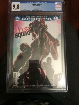 Suicide Squad 1 Variant Edition Cgc 9.  8 Rare Dc Rebirth Harley Quinn Jim Lee