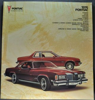 1976 Pontiac Lg Brochure Firebird Grand Prix Bonneville Lemans Ventura Sunbird