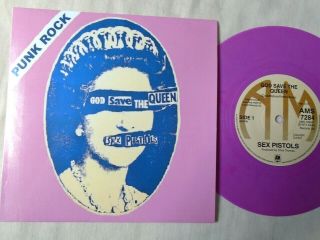 Sex Pistols - God Save The Queen / No Feeling A&m India Pink Vinyl Ex