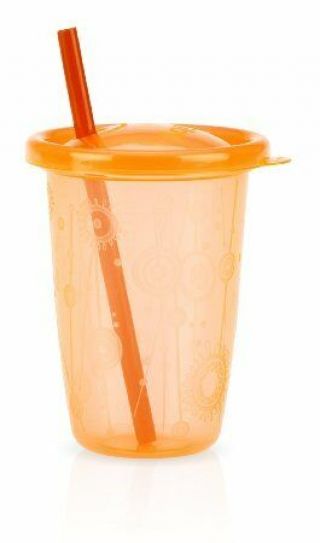 Baby Feeding - Nuby - Wash Or Toss Cup W/straw & Lid 10oz Pack - Of - 4 91200