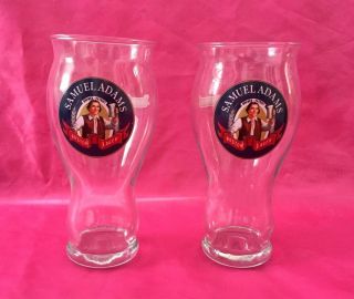 Set Of 2 Samuel Adams Boston Lager Cheers To 30 Years Independence Beer Glasses