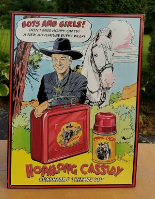 Vintage Hopalong Cassidy Radio Advertising Sign