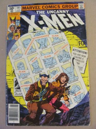 Uncanny X - Men 141 Marvel Comics 1963 Series Days Of Future Past Part 1