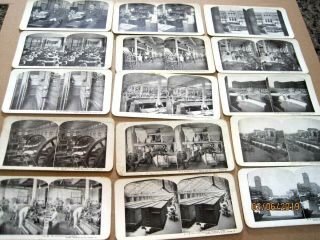 1905 Set Of 19 " Trip Through Sears Roebuck & Co " Stereoview View Cards