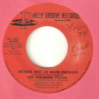 The Finishing Touch Second Best Philly Groove Northern Soul Usa 45