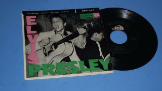 Elvis Presley Debut Ep Org 1956 Rca Epa - 747 4 Track 7 " 45 Rpm W Pic Sleeve Nm -
