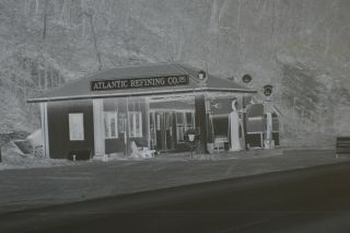1941 Atlantic Gas Station Negative Watkins Glen,  Ny Large