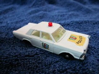 Vintage Matchbox Ford Galaxie Police Car,  No.  55/59,